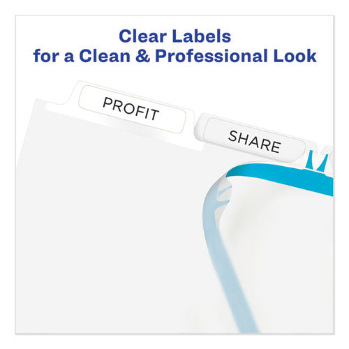 Avery® wholesale. AVERY Print And Apply Index Maker Clear Label Unpunched Dividers, 5-tab, Ltr, 25 Sets. HSD Wholesale: Janitorial Supplies, Breakroom Supplies, Office Supplies.