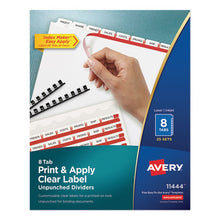 Load image into Gallery viewer, Avery® wholesale. AVERY Print And Apply Index Maker Clear Label Unpunched Dividers, 8-tab, Ltr, 25 Sets. HSD Wholesale: Janitorial Supplies, Breakroom Supplies, Office Supplies.