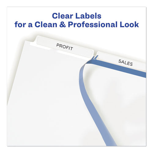 Avery® wholesale. AVERY Print And Apply Index Maker Clear Label Dividers, 3 White Tabs, Letter, 25 Sets. HSD Wholesale: Janitorial Supplies, Breakroom Supplies, Office Supplies.