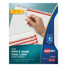 Load image into Gallery viewer, Avery® wholesale. AVERY Print And Apply Index Maker Clear Label Plastic Dividers With Printable Label Strip, 8-tab, 11 X 8.5, Translucent, 1 Set. HSD Wholesale: Janitorial Supplies, Breakroom Supplies, Office Supplies.