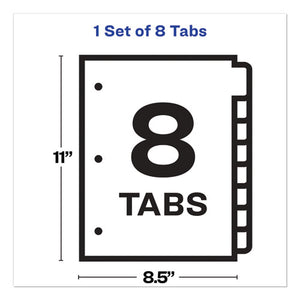 Avery® wholesale. AVERY Print And Apply Index Maker Clear Label Plastic Dividers With Printable Label Strip, 8-tab, 11 X 8.5, Translucent, 1 Set. HSD Wholesale: Janitorial Supplies, Breakroom Supplies, Office Supplies.