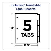 Load image into Gallery viewer, Office Essentials™ wholesale. Plastic Insertable Dividers, 5-tab, Letter. HSD Wholesale: Janitorial Supplies, Breakroom Supplies, Office Supplies.