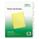 Office Essentials™ wholesale. Plastic Insertable Dividers, 5-tab, Letter. HSD Wholesale: Janitorial Supplies, Breakroom Supplies, Office Supplies.