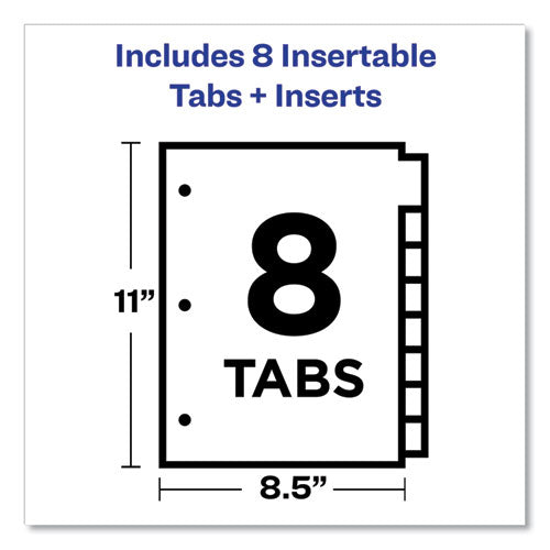 Office Essentials™ wholesale. Plastic Insertable Dividers, 8-tab, Letter. HSD Wholesale: Janitorial Supplies, Breakroom Supplies, Office Supplies.