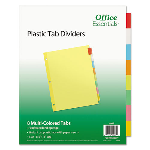 Office Essentials™ wholesale. Plastic Insertable Dividers, 8-tab, Letter. HSD Wholesale: Janitorial Supplies, Breakroom Supplies, Office Supplies.