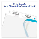 Avery® wholesale. AVERY Print And Apply Index Maker Clear Label Dividers, 5 White Tabs, Letter. HSD Wholesale: Janitorial Supplies, Breakroom Supplies, Office Supplies.