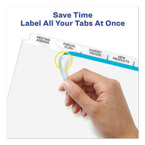 Avery® wholesale. AVERY Print And Apply Index Maker Clear Label Dividers, 5 White Tabs, Letter. HSD Wholesale: Janitorial Supplies, Breakroom Supplies, Office Supplies.