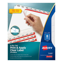 Load image into Gallery viewer, Avery® wholesale. AVERY Print And Apply Index Maker Clear Label Dividers, 8 White Tabs, Letter. HSD Wholesale: Janitorial Supplies, Breakroom Supplies, Office Supplies.