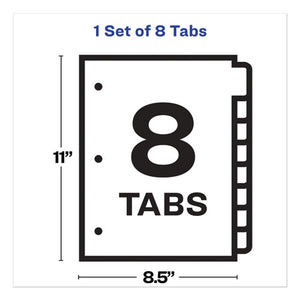 Avery® wholesale. AVERY Print And Apply Index Maker Clear Label Dividers, 8 White Tabs, Letter. HSD Wholesale: Janitorial Supplies, Breakroom Supplies, Office Supplies.