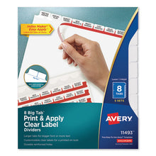 Load image into Gallery viewer, Avery® wholesale. AVERY Print And Apply Index Maker Clear Label Dividers, 8 White Tabs, Letter, 5 Sets. HSD Wholesale: Janitorial Supplies, Breakroom Supplies, Office Supplies.
