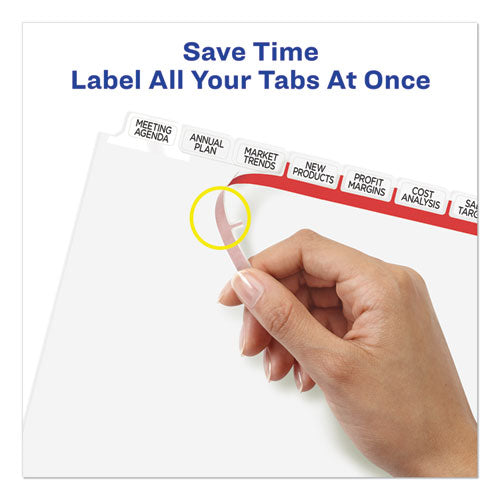 Avery® wholesale. AVERY Print And Apply Index Maker Clear Label Dividers, 8 White Tabs, Letter, 5 Sets. HSD Wholesale: Janitorial Supplies, Breakroom Supplies, Office Supplies.