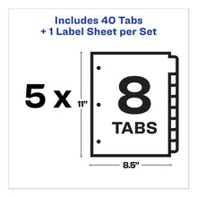 Load image into Gallery viewer, Avery® wholesale. AVERY Print And Apply Index Maker Clear Label Dividers, 8 White Tabs, Letter, 5 Sets. HSD Wholesale: Janitorial Supplies, Breakroom Supplies, Office Supplies.