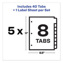 Avery® wholesale. AVERY Print And Apply Index Maker Clear Label Dividers, 8 White Tabs, Letter, 5 Sets. HSD Wholesale: Janitorial Supplies, Breakroom Supplies, Office Supplies.