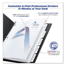 Load image into Gallery viewer, Avery® wholesale. AVERY Customizable Print-on Dividers, 5-tab, Letter. HSD Wholesale: Janitorial Supplies, Breakroom Supplies, Office Supplies.