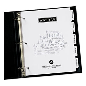 Avery® wholesale. AVERY Customizable Print-on Dividers, 5-tab, Letter, 5 Sets. HSD Wholesale: Janitorial Supplies, Breakroom Supplies, Office Supplies.