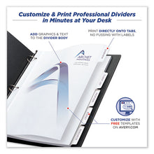 Load image into Gallery viewer, Avery® wholesale. AVERY Customizable Print-on Dividers, 5-tab, Letter, 5 Sets. HSD Wholesale: Janitorial Supplies, Breakroom Supplies, Office Supplies.