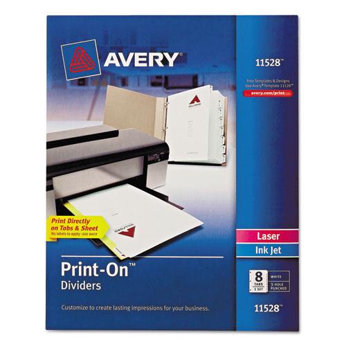 Avery® wholesale. AVERY Customizable Print-on Dividers, 8-tab, Letter. HSD Wholesale: Janitorial Supplies, Breakroom Supplies, Office Supplies.