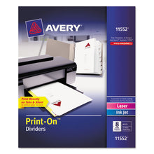 Load image into Gallery viewer, Avery® wholesale. AVERY Customizable Print-on Dividers, 8-tab, Letter, 5 Sets. HSD Wholesale: Janitorial Supplies, Breakroom Supplies, Office Supplies.