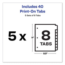 Load image into Gallery viewer, Avery® wholesale. AVERY Customizable Print-on Dividers, 8-tab, Letter, 5 Sets. HSD Wholesale: Janitorial Supplies, Breakroom Supplies, Office Supplies.