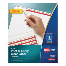 Load image into Gallery viewer, Avery® wholesale. AVERY Print And Apply Index Maker Clear Label Dividers, 8 White Tabs, Letter, 50 Sets. HSD Wholesale: Janitorial Supplies, Breakroom Supplies, Office Supplies.