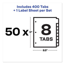 Load image into Gallery viewer, Avery® wholesale. AVERY Print And Apply Index Maker Clear Label Dividers, 8 White Tabs, Letter, 50 Sets. HSD Wholesale: Janitorial Supplies, Breakroom Supplies, Office Supplies.