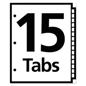 Office Essentials™ wholesale. Table 'n Tabs Dividers, 15-tab, 1 To 15, 11 X 8.5, White, 1 Set. HSD Wholesale: Janitorial Supplies, Breakroom Supplies, Office Supplies.