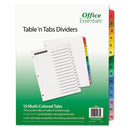 Office Essentials™ wholesale. Table 'n Tabs Dividers, 15-tab, 1 To 15, 11 X 8.5, White, 1 Set. HSD Wholesale: Janitorial Supplies, Breakroom Supplies, Office Supplies.