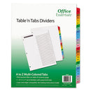 Office Essentials™ wholesale. Table 'n Tabs Dividers, 26-tab, A To Z, 11 X 8.5, White, 1 Set. HSD Wholesale: Janitorial Supplies, Breakroom Supplies, Office Supplies.