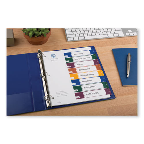 Avery® wholesale. AVERY Customizable Table Of Contents Ready Index Dividers With Multicolor Tabs, 8-tab, 1 To 8, 11 X 8.5, Translucent, 1 Set. HSD Wholesale: Janitorial Supplies, Breakroom Supplies, Office Supplies.
