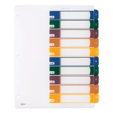 Load image into Gallery viewer, Avery® wholesale. AVERY Customizable Table Of Contents Ready Index Dividers With Multicolor Tabs, 10-tab, 1 To 10, 11 X 8.5, Translucent, 1 Set. HSD Wholesale: Janitorial Supplies, Breakroom Supplies, Office Supplies.