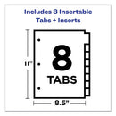 Avery® wholesale. AVERY Insertable Big Tab Plastic Dividers, 8-tab, 11 X 8.5, Clear, 1 Set. HSD Wholesale: Janitorial Supplies, Breakroom Supplies, Office Supplies.