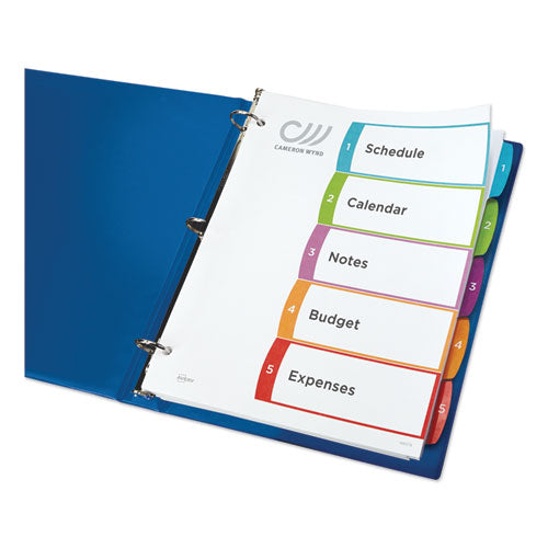 Avery® wholesale. AVERY Customizable Toc Ready Index Multicolor Dividers, 1-5, Letter. HSD Wholesale: Janitorial Supplies, Breakroom Supplies, Office Supplies.