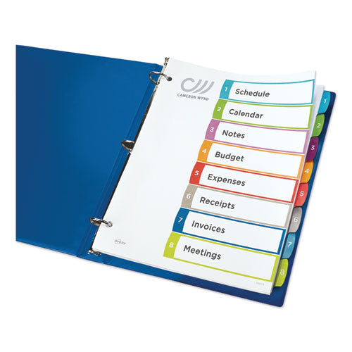 Avery® wholesale. AVERY Customizable Toc Ready Index Multicolor Dividers, 1-8, Letter. HSD Wholesale: Janitorial Supplies, Breakroom Supplies, Office Supplies.