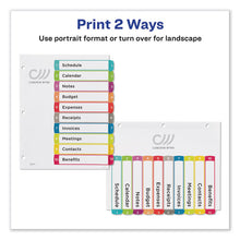 Load image into Gallery viewer, Avery® wholesale. AVERY Customizable Toc Ready Index Multicolor Dividers, 1-10, Letter. HSD Wholesale: Janitorial Supplies, Breakroom Supplies, Office Supplies.