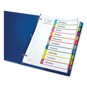 Avery® wholesale. AVERY Customizable Toc Ready Index Multicolor Dividers, 1-10, Letter. HSD Wholesale: Janitorial Supplies, Breakroom Supplies, Office Supplies.