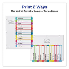 Load image into Gallery viewer, Avery® wholesale. AVERY Customizable Toc Ready Index Multicolor Dividers, 1-12, Letter. HSD Wholesale: Janitorial Supplies, Breakroom Supplies, Office Supplies.