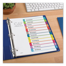 Load image into Gallery viewer, Avery® wholesale. AVERY Customizable Toc Ready Index Multicolor Dividers, 1-12, Letter. HSD Wholesale: Janitorial Supplies, Breakroom Supplies, Office Supplies.