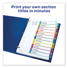 Load image into Gallery viewer, Avery® wholesale. AVERY Customizable Toc Ready Index Multicolor Dividers, 1-12, Letter. HSD Wholesale: Janitorial Supplies, Breakroom Supplies, Office Supplies.