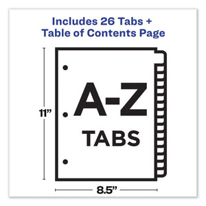 Avery® wholesale. AVERY Customizable Toc Ready Index Multicolor Dividers, A-z, Letter. HSD Wholesale: Janitorial Supplies, Breakroom Supplies, Office Supplies.