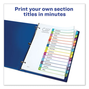 Avery® wholesale. AVERY Customizable Toc Ready Index Multicolor Dividers, 1-15, Letter. HSD Wholesale: Janitorial Supplies, Breakroom Supplies, Office Supplies.