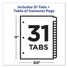 Load image into Gallery viewer, Avery® wholesale. AVERY Customizable Toc Ready Index Multicolor Dividers, 1-31, Letter. HSD Wholesale: Janitorial Supplies, Breakroom Supplies, Office Supplies.