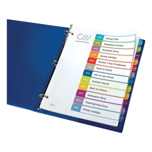 Avery® wholesale. AVERY Customizable Toc Ready Index Multicolor Dividers, Jan-dec, Letter. HSD Wholesale: Janitorial Supplies, Breakroom Supplies, Office Supplies.