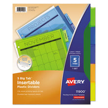 Load image into Gallery viewer, Avery® wholesale. AVERY Insertable Big Tab Plastic Dividers, 5-tab, 11 X 8.5, Assorted, 1 Set. HSD Wholesale: Janitorial Supplies, Breakroom Supplies, Office Supplies.