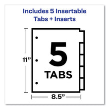 Load image into Gallery viewer, Avery® wholesale. AVERY Insertable Big Tab Plastic Dividers, 5-tab, 11 X 8.5, Assorted, 1 Set. HSD Wholesale: Janitorial Supplies, Breakroom Supplies, Office Supplies.