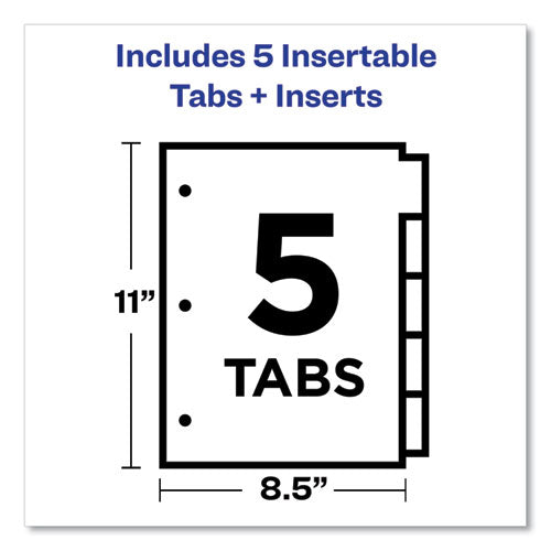 Avery® wholesale. AVERY Insertable Big Tab Plastic Dividers, 5-tab, 11 X 8.5, Assorted, 1 Set. HSD Wholesale: Janitorial Supplies, Breakroom Supplies, Office Supplies.