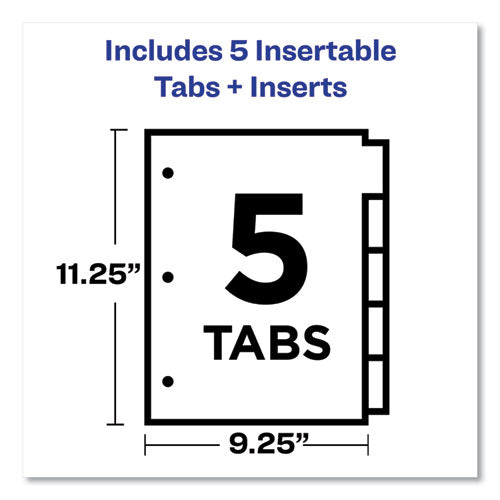 Avery® wholesale. AVERY Insertable Big Tab Plastic 1-pocket Dividers, 5-tab, 11.13 X 9.25, Assorted, 1 Set. HSD Wholesale: Janitorial Supplies, Breakroom Supplies, Office Supplies.