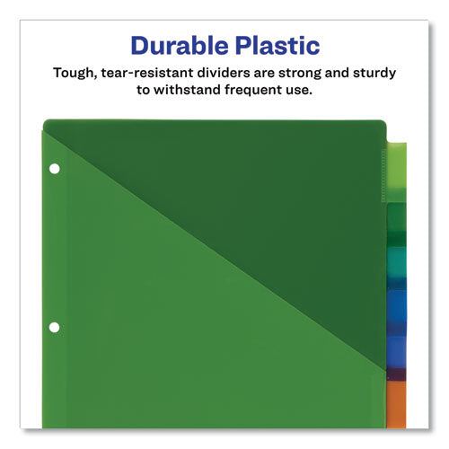 Avery® wholesale. AVERY Insertable Big Tab Plastic 1-pocket Dividers, 8-tab, 11.13 X 9.25, Assorted, 1 Set. HSD Wholesale: Janitorial Supplies, Breakroom Supplies, Office Supplies.