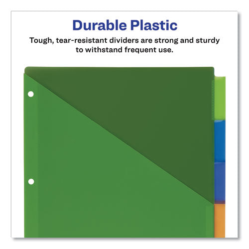 Avery® wholesale. AVERY Insertable Big Tab Plastic 2-pocket Dividers, 5-tab, 11.13 X 9.25, Assorted, 1 Set. HSD Wholesale: Janitorial Supplies, Breakroom Supplies, Office Supplies.