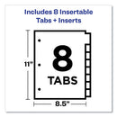 Avery® wholesale. AVERY Insertable Big Tab Plastic 2-pocket Dividers, 8-tab, 11.13 X 9.25, Assorted, 1 Set. HSD Wholesale: Janitorial Supplies, Breakroom Supplies, Office Supplies.
