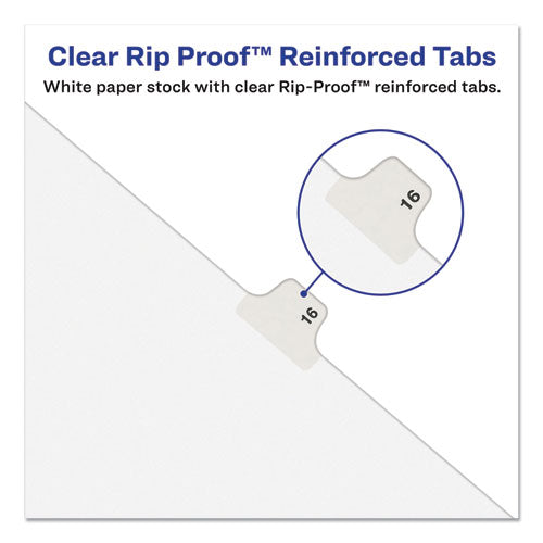 Avery® wholesale. AVERY Preprinted Legal Exhibit Side Tab Index Dividers, Avery Style, 25-tab, Table Of Contents, 11 X 8.5, White, 25-pack. HSD Wholesale: Janitorial Supplies, Breakroom Supplies, Office Supplies.